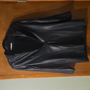 Abercrombie & Fitch Black Leather Blazer Jacket